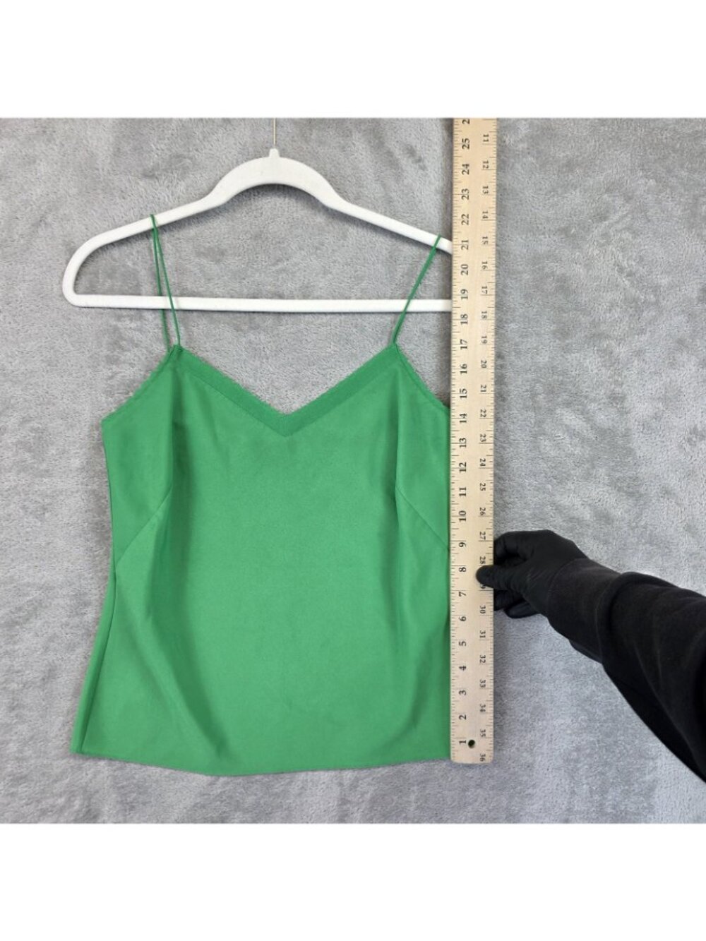 Ted Baker Tank Top Womens S Green V Neck Sleeveless Solid Woven Camisole Summer - Picture 5 of 8